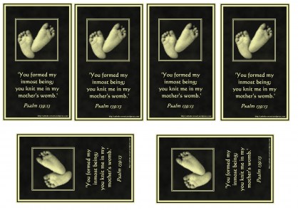 Click this link to download the above 'Pro Life Prayer Sheet'